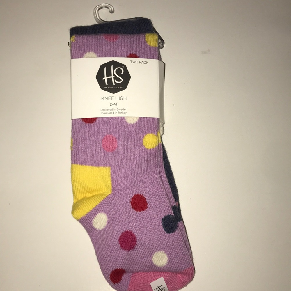 Happy socks to pack knee-high 2T-4T